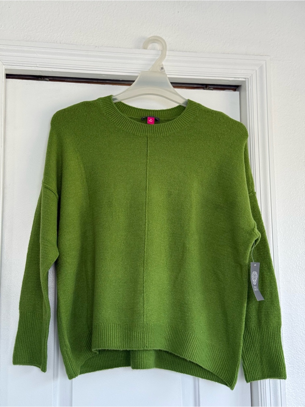 Vince Camuto Olive Green Crewneck Sweater